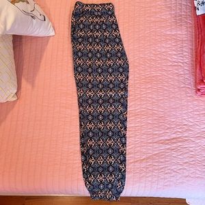 Blue and pink genie pants, size small